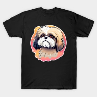 Shih Tzu Dog Illustration T-Shirt